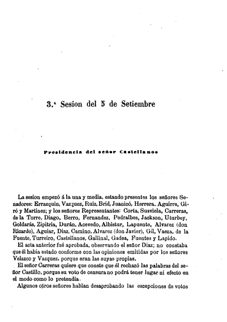 DIARIO DE SESIONES DE LA ASAMBLEA GENERAL del 05/09/1861